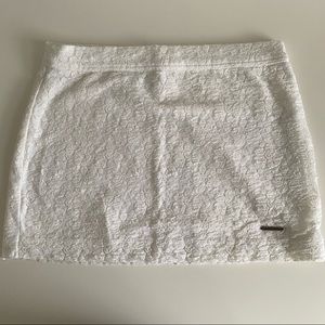 Abercrombie white lace mini skirt